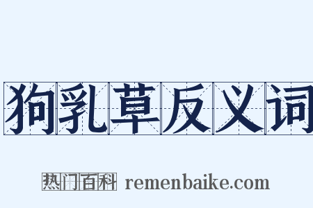 狗乳草反义词是什么意思的图片